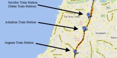 Χάρτης της sherut χάρτης Τελ Αβίβ