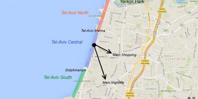Χάρτης του Τελ Αβίβ νυχτερινή ζωή