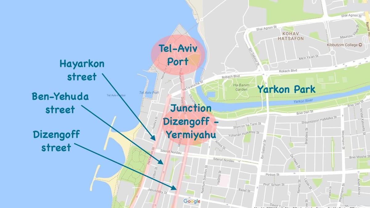 πάρκο hayarkon χάρτης