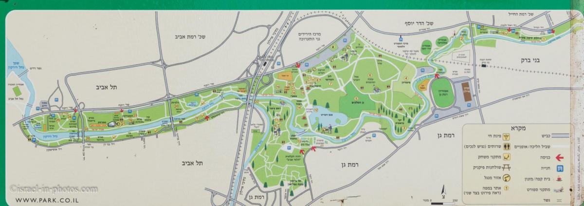 χάρτης της yarkon river