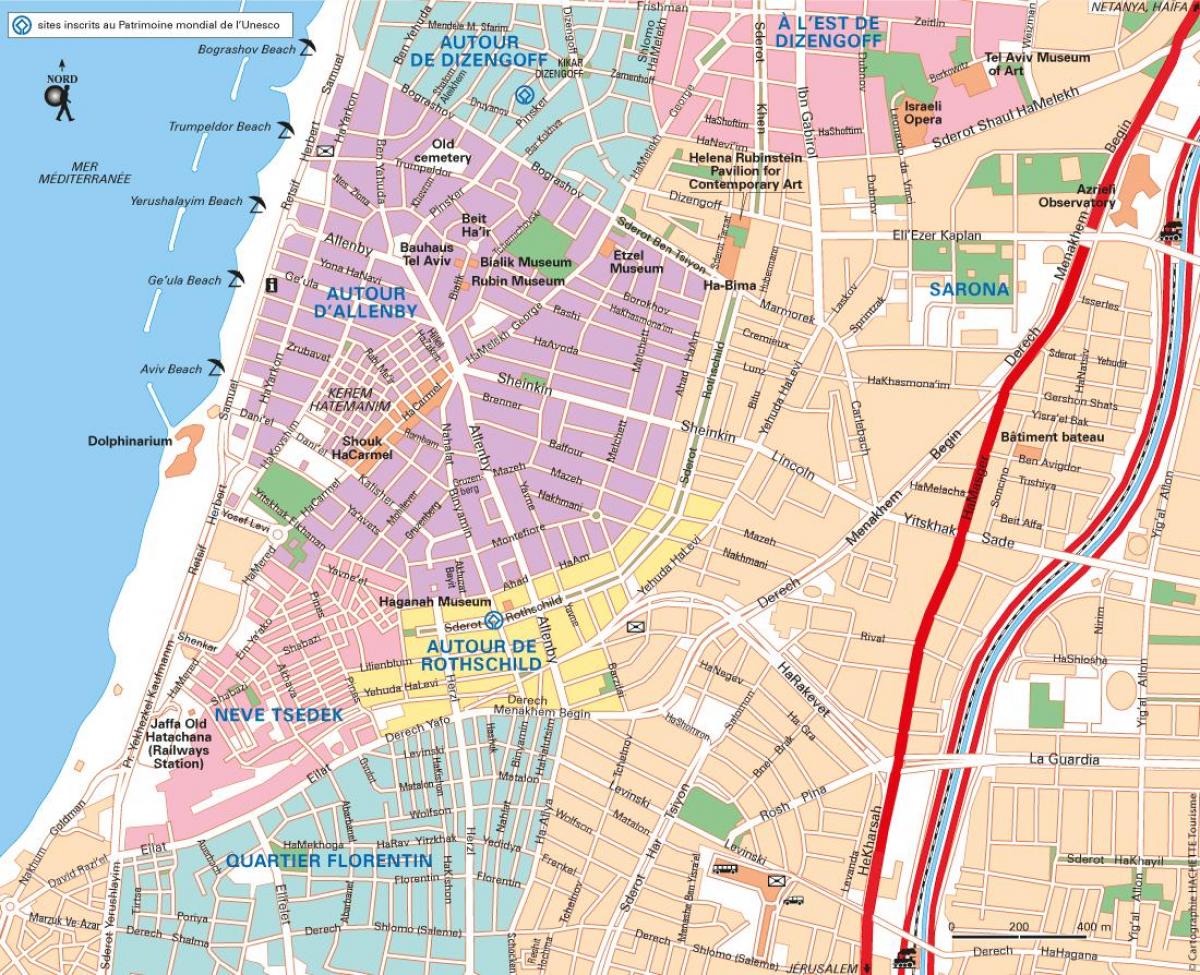 χάρτης του Τελ Αβίβ στάθμευσης