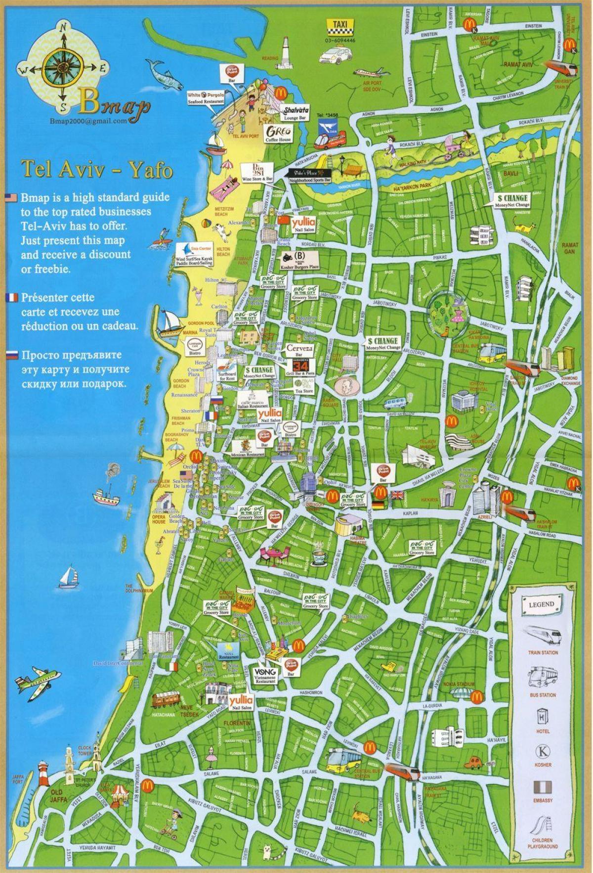 Τελ Αβίβ αξιοθέατα χάρτης